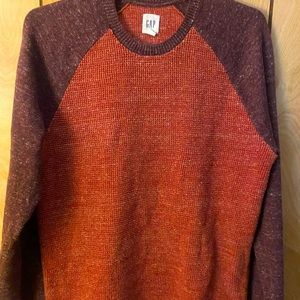 Mens sweater Salmon & Burgundy